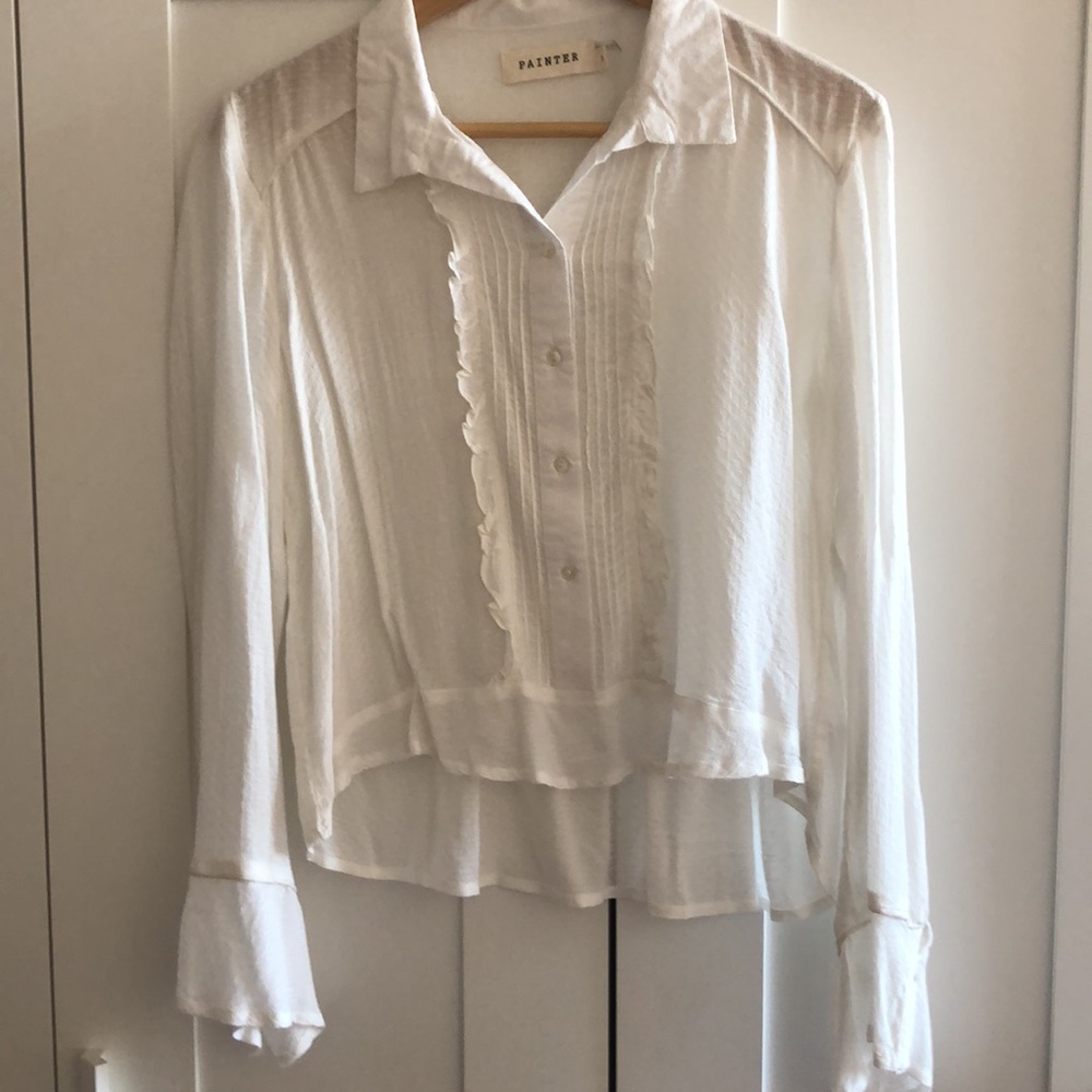 Painter Flowy Ruffled Blouse - Picture 6 of 7
